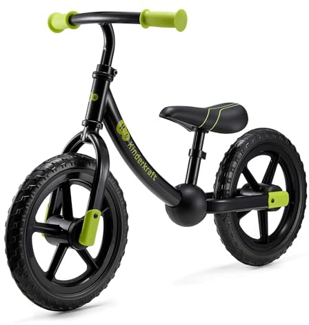 Kinderkraft 2WAY NEXT OFF ROAD Balance Bike from 3 Years, Light Balance Bike, Bicycle, 12 Inch Wheels, Height Adjustable Saddle and Handlebar, Limited Steering Latch, Rubber Handles, Black