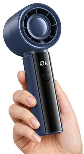 gaiatop Powerful Handheld Fan Rechargeable, High Speed 100-Level Turbo Cooling, Portable Pocket Small Hand Fan, Summer Outdoor Travel Essentials, Dad Gifts for Men Women, Navy Blue