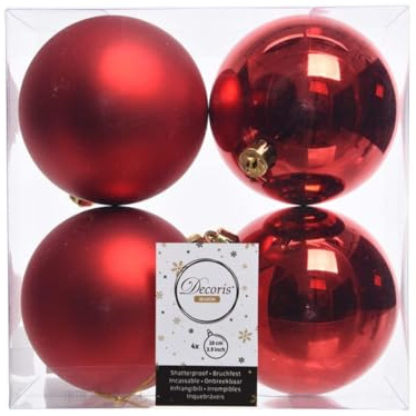Decoris 22167 Kugeln bruchfest, Glanz matt