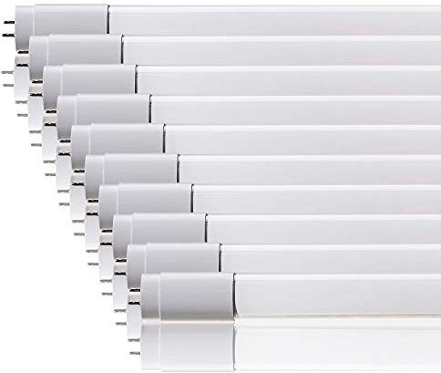 Lot de 10 ZoneLED SET - 120cm Tube LED - T8 G13-18W (remplace le tube à gaz 36W) -Lumière du jour 4500K -1600 lm - Angle de faisceau de 160°
