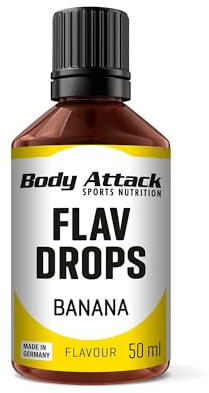 Body Attack Flav gocce, sapore senza calorie scende sapore per addolcire e aromi di frullati di proteine, ricotta, bevande, 1 confezione (1 x 50 mL).