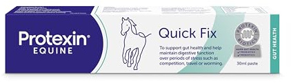 Protexin Equine Quick Fix for Horses & Ponies – Rapid Digestive Support Paste with Probiotics – Helps Settle Digestive Disturbances & Support Gut Flora – Peppermint Flavour – 30ml Syringe