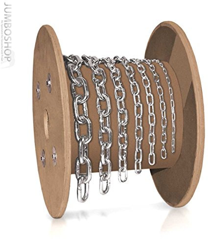 Seilwerk STANKE 4mm 1m Rundstahlkette kurzgliedrig verzinkt Stahlkette Meterware Eisenkette