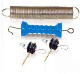 agrifence SUPER molla cancello kit per ELETTRICO BESTIAME RECINTI & equestre RECINZIONE - compreso Super Maniglia, MOLLA PER CANCELLO & CANCELLO ancore