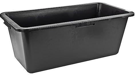 DEMA Mörtelkasten 60 L, robuster PE-LD Kunststoff, rechteckig, ergonomische Griffmulden, widerstandsfähig und vielseitig einsetzbar für Bau, Garten und Werkstatt