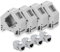 kwmobile 4X Module Keystone RJ45 Cat 6a - Modules de Brassage pour Branchement Câble RJ45 - Connecteur Blindé avec Support pour Rail DIN