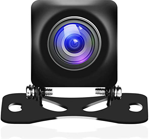 Podofo Auto Rückfahrkamera, AHD Rückfahrkamera Ultra HD Nachtversion wasserdichte Rückfahrkamera, 158° Weitsicht Auto Rückfahrkamera für Android Autoradio(P-Format)