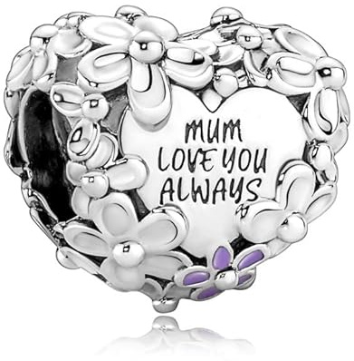 Annmors charm-hänge för kvinnor armband halsband 925 sterlingsilver hjärta kärlek charms, One Size, Silver, Kubisk zirkonia
