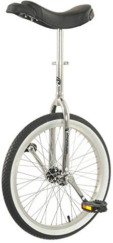 Monociclo Entrenador con Ruedas Monociclo Entrenador para Adultos de Servicio Pesado de 20 - Monociclo con Ruedas Grandes para Adultos Unisex/Niños Grandes/Mamá/Papá, Carga 150 kg (Negro+Blanco