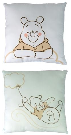 1 Stück Kinderkissen - Dekokissen ca. 30cm x 30cm - Standard 100 by Oeko-TEX® geprüfte Qualität- Original Lizenzware - Pooh