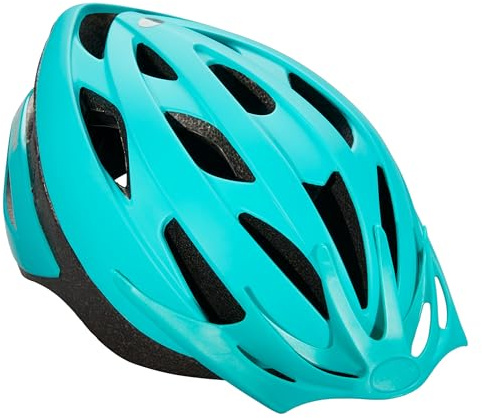 Schwinn Thrasher Helmet for Kids, Teal, Size 55-58 cm for Kids 8-14, Lightweight Microshell, Adjustable Dial and Straps, Interior Padding, 20 Air Vents, Removable Visor, Helmet for Boys and Girls