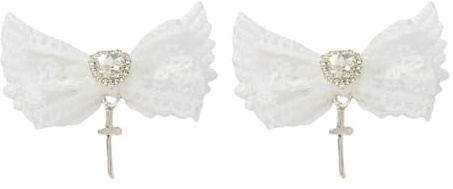 Pinza plana para el pelo con alas tachonadas balletcore para la cabeza, clip elegante con diamantes de imitación para el pelo, accesorios para fotos