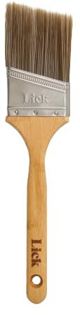 Lick 2.5 inch Bamboo Angled Paint Brush – Cutting In Paint Brush, Sustainable, Bamboo, Painting & Decorating, Walls, Skirting Boards, Radiators, Edging Bristle Brush
