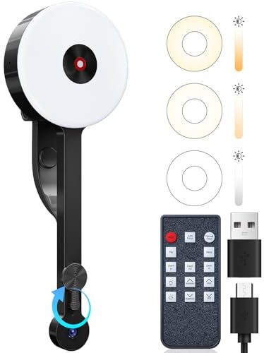 POHO O1 Webcam 4K mit physischer Abdeckung, Mikrofon & Beleuchtung | Dunkelheit Kompensation | Autofokus 83° Weitwinkel | HDR & 1/2.55 CMOS mit 8 MP | USB-C & USB-A für PC/Mac (4K, Schwarz)