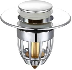 DAJING Bathroom Sink Plug Replacement - Universal Sink Plug, Bath Plug, Sink Plug Strainer, 26mm-44mm, Durable, Corrosion-Resistant, Stylish Brass Finish