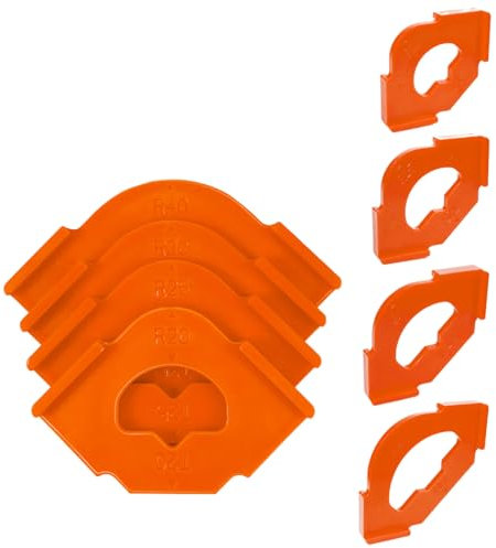 Lot de 4 gabarits de défonceuse pour le travail du bois avec positionnement rapide R20-R40 coins arrondis gabarits de rayon