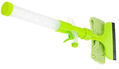 Gatuida Green Multi-function Window Wiper Water Spray – Plastic Glass Cleaning Tool for Indoor and Outdoor Use Practical Squeegee Cleaner for Home and Car