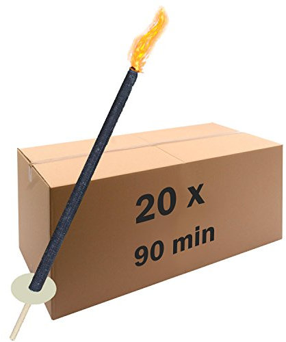 Torches Durée de combustion 90 min Torches de cire pour Déménagements torche, nombre 20