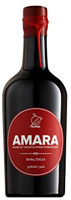 Rossa Amara Amaro - Liquore a Base Di Arancia Rossa di Sicilia - 500 ml