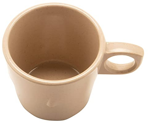 GET DC-101-S-EC Melamine Stackable Conic Coffee/Tea Cup, 7.5 Ounce, Sandstone (Set of 4)