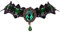 Yifnny Lace Choker, Vintage Black Lace Choker Halskette Lolita Choker Gothic Style Vampire Choker für Party Halloween Modeschmuck Chokerhalskette für Frauen (Grün)