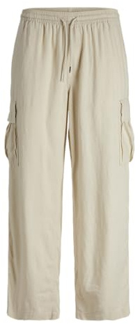 JPSTBILL JJNATE Linen Blend Cargo Jog SN, Sabbia Estiva, L
