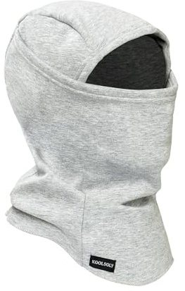 KOOLSOLY Ski Mask Balaclava Cold Weather Warm and Fleece Face Mask Neck Warmer Full Face Mask for Men&Women Grey