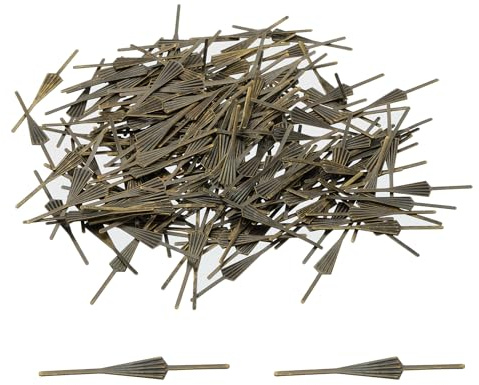 PATIKIL 34mm/1.34 Chandelier Bowtie Clips, 200Pcs Copper Chandelier Connectors Clips for Fastening Crystals Parts, Chandelier Replacements, Bronze