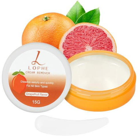 LOPHE Crème Dissolvant de Colle pour Cils 15g Remover Cils Extension Colle pour Cils a Cils Professionnel Colle de Cils à action rapide à faible irritation Dissolvant Cils Individuels Colle(Orange)