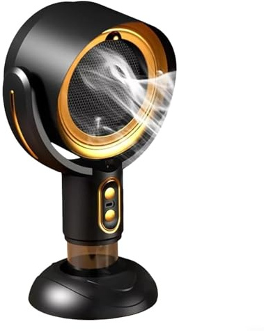 HOHOVYVY Hotte aspirante mobile, hotte de cuisine portable par USB pour des vitesses de 3000 mAh du ventilateur de table d'appartement 2 (noir doré)