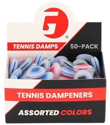 Gamma Shockbuster Button Tennis Racket Dampener, Easy-to-Install Tennis Dampener with Zorbicon Gel Technology Minimizes Vibration During Prolonged Use