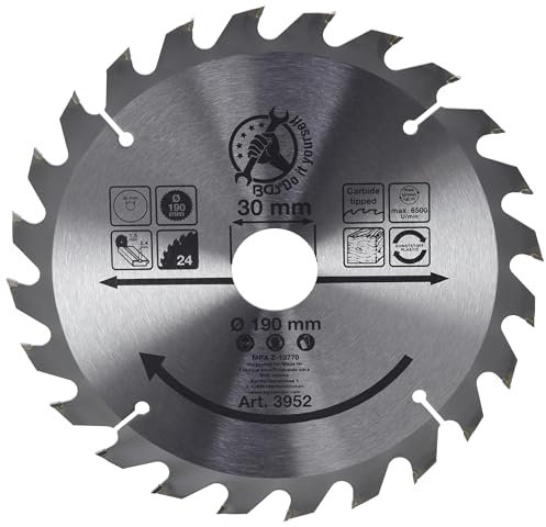 BGS Diy 3952 | Hartmetall-Kreissägeblatt | Ø 190 x 30 x 2,5 mm | 24 Zähne