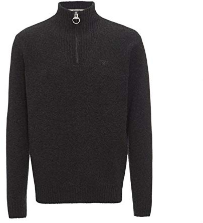 Barbour Essential Lambswool - Sudadera con Media Cremallera (Talla XXL), Color Gris Oscuro