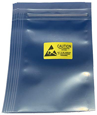 Daarcin Lot de 100 sacs antistatiques avec étiquettes pour disque dur 8 x 12 cm
