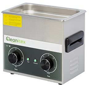 Cleanitex CXH3 Set (3 Liter), Ultraschallreiniger mit 40 kHz Frequenz, Ultraschallbad aus SUS304, analoges Ultraschallgerät mit Heizung