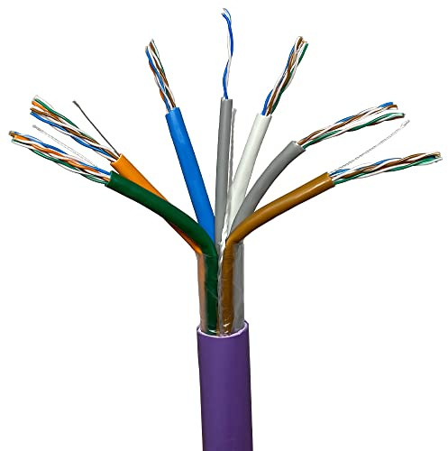 200m Low Smoke CAT5e Cable | 25 Pair Multi-Core | Unshielded Twisted Pair Pure Copper Solid Core Conductors | Low Smoke Zero Halogen (LSZH/LSHF) | Ethernet Network LAN RJ45 Data Cable