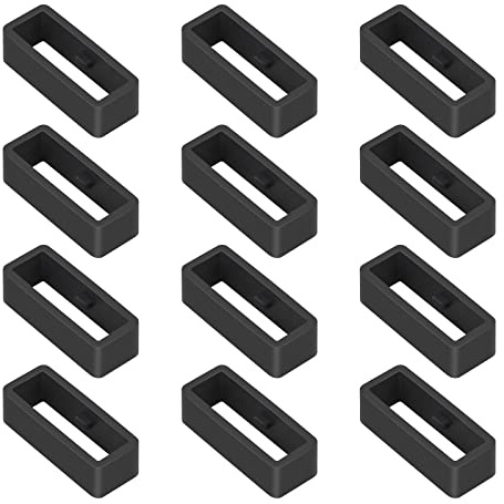Vicloon Soporte para Correa de Reloj, 12pcs Retenedor de Correa para Reloj Hebilla de Silicona de Anillo, Retenedor Correa Reloj, para Correa de Reloj Inteligente de Pulsera