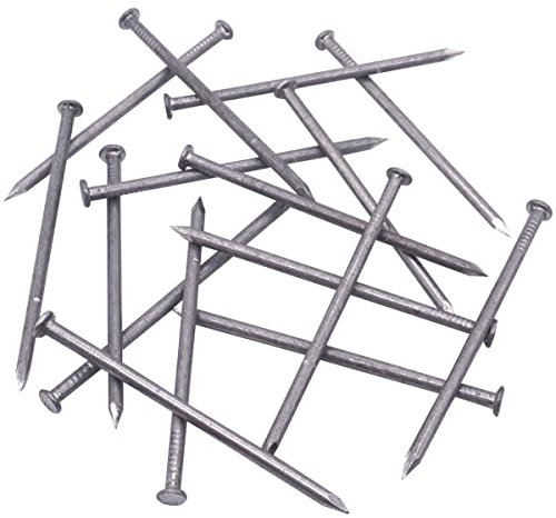 SKIR'CO (40 piezas) Clavos de construcción de acero de 3,0 x 70 mm, cabeza redonda plana, clavos de alambre comunes multiusos para madera