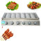 Tischgrill Gas mit Edelstahl-Grillrost Im Stilvollen Design für Drinnen und Draußen, Grillfläche 71x41 vm Abnehmbarer Fettauffangschale,zum Leichten Reinigen,BBQ Grill für Balkon Outdoor Party,Silber