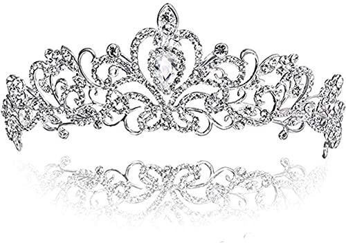 ZOOMPIL Tiara Corona di Cristallo, Wedding Tiara Nuziale, Sposa Cristallo Diadem Strass Corona Principessa Wedding per Spettacoli Teatrali per Matrimoni