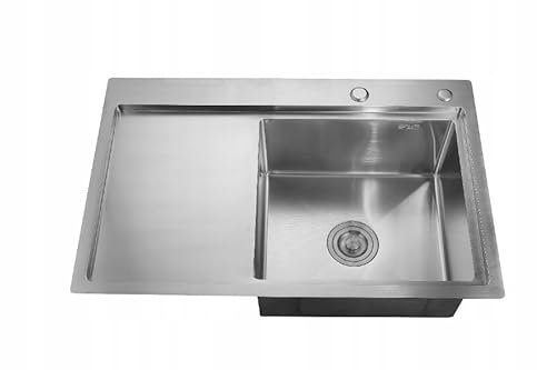 Évier de cuisine en acier avec égouttoir 6350R +distributeur