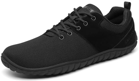 SAGUARO Zapatos Minimalista Hombre Calzado De Trail Mujer Cómodas Calzado Descalzo Flexibles Zapatillas Casual para Caminar Zapatillas para Andar con Wide Tox Box Negro,Gr.45