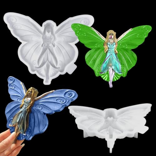 FineInno Schmetterlingsflügel Silikonform Epoxidharz 3D Schmetterling Anhänger Harz Gießform Casting Formen für DIY Schmuck Handwerk, Wand Dekorationen