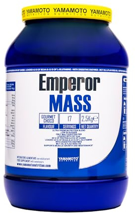 YAMAMOTO NUTRITION Emperor Mass 2500 g New Formula, Integratore alimentare ad alto contenuto proteico, la soluzione perfetta per supportare la crescita muscolare
