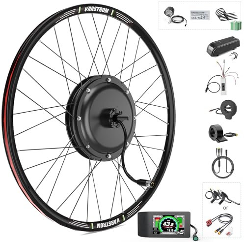 Varstrom 48V 1000W Electric Bike Conversion Kit Ebike 28 29 700C Rear Wheel Hub Motor Kit with 500C Display Mountain Bike Bicycle Conversion Kit For Cassette Disc Brake
