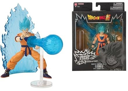 DRAGON BALL Dragon Stars Power Up Super Saiyan Blue Goku Anime Figure | 17cm Articulated Goku Figure With Accessories | Bandai Dragon Stars Action Figures Anime Gifts And Anime Merch | Goku Toy