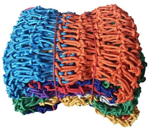 Sicherheitsnetz für Spielplätze – Robustes Kletternetz für Kinder, mehrfarbiges Outdoor-Netz für Baumhaus, Garten, Klettergerüst und Schaukel | Strapazierfähige Strickleiter aus Polyester(3x4m)