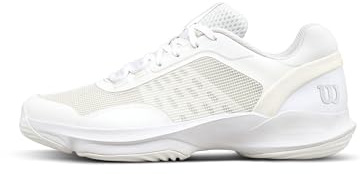 Wilson Hurakn Pro V2 Women's Padel Shoe - White/White/Silver, Size 8.5 US
