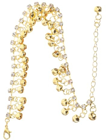 Holibanna Bracelet de Cheville Cloche et Gland Vintage pour Femmes Ornement Ethnique de Plage Chaîne Décorative Accessoire pour Style Bohème