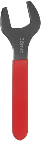 QUARKZMAN 36mm Llave Universal de Boca Fija Simple, 15 Grados Ángulo Llave Métrica Plana U Cabeza Mango Rojo Acero Carbono para Reparación Automotriz Muebles Ensamblaje Construcción Hogar
